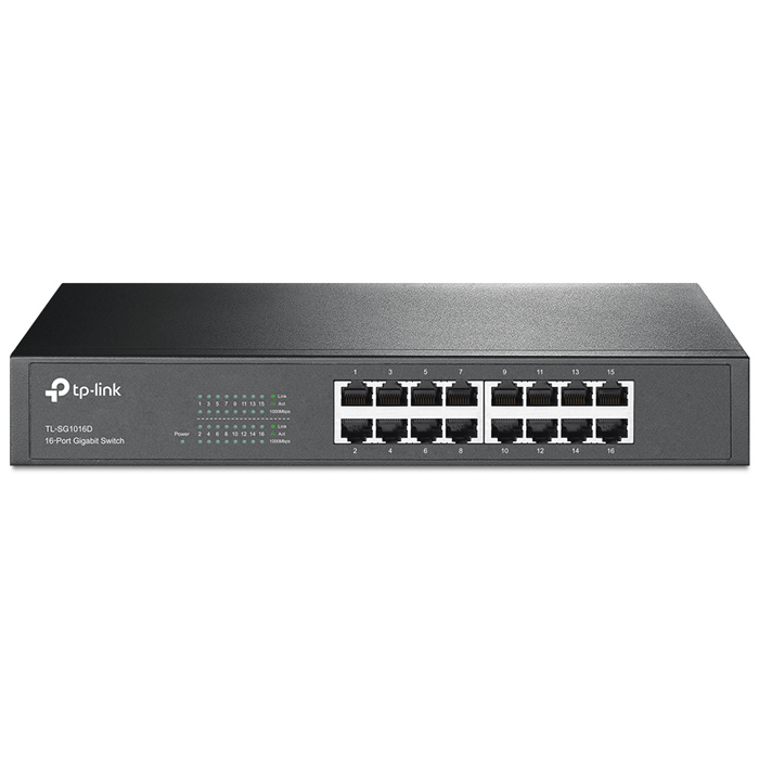 TL-SG1016D 16-портовый монтируемый в стойку коммутатор