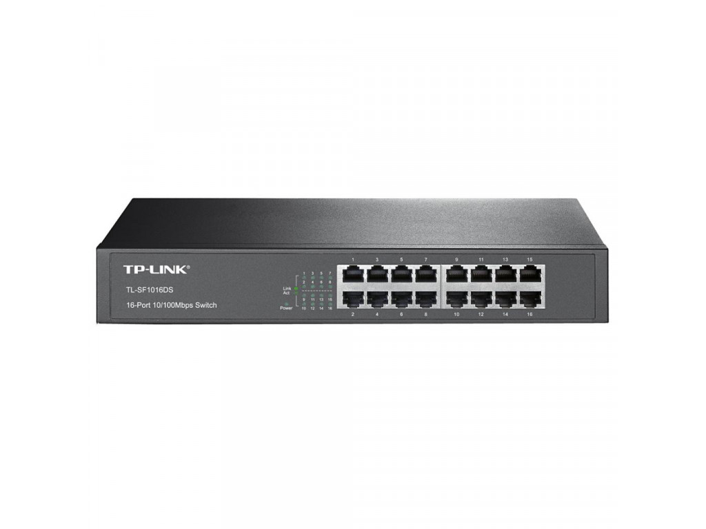 TL-SF1016DS 16-портовый монтируемый в стойку коммутатор